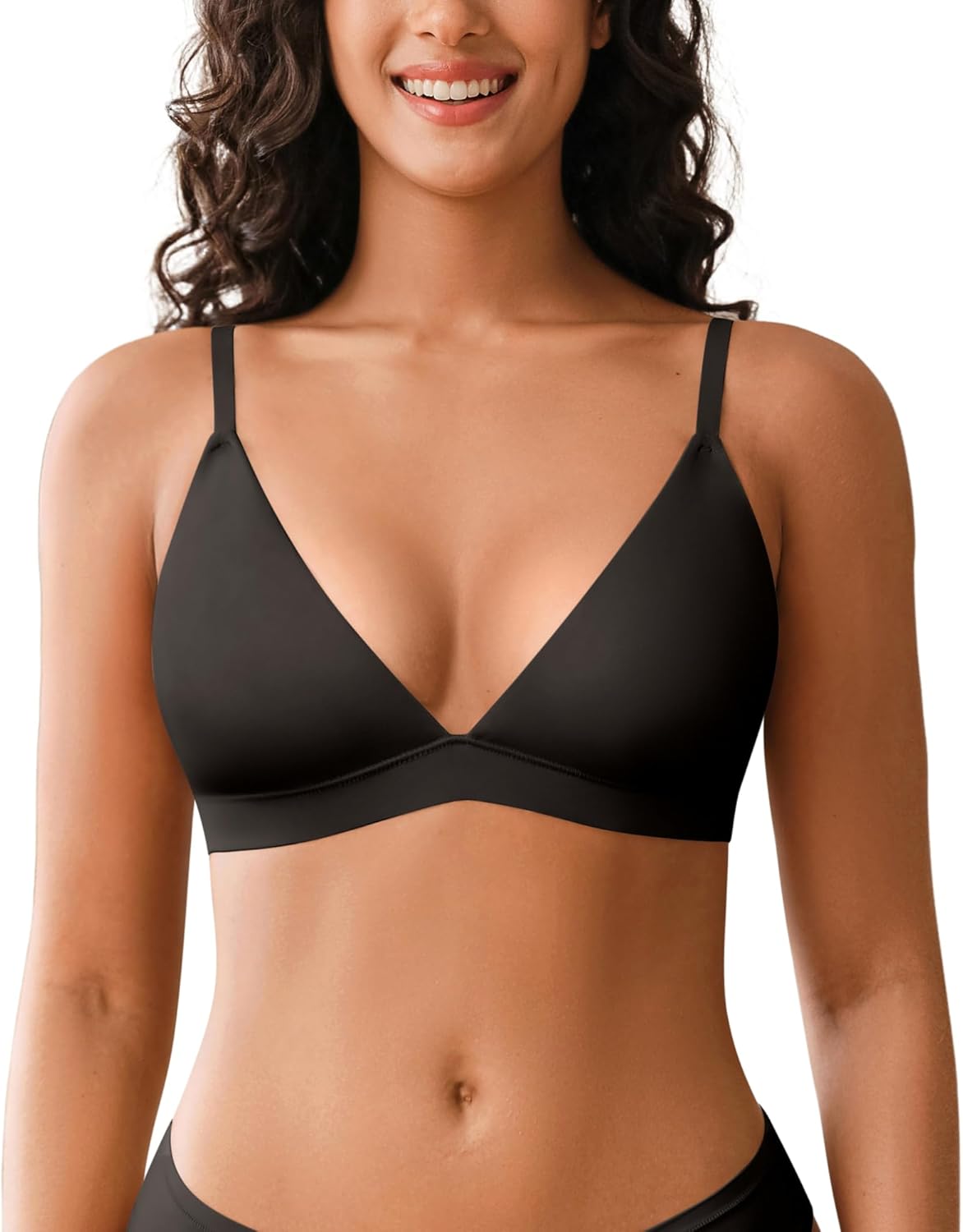 Seamless Wireless Bra for Women Unlined Unpadded Bralette with Nipple Covers Comfort Cami Top Bra Breathable Smooth Bras