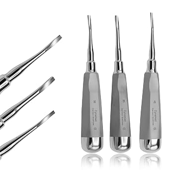 Cynamed Coupland Dental Elevators Set of 3, German Grade Stainless Steel