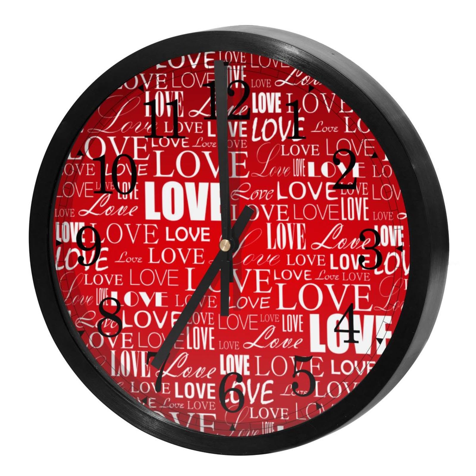 Horloge murale silencieuse à quartz à piles avec grand cadran rond