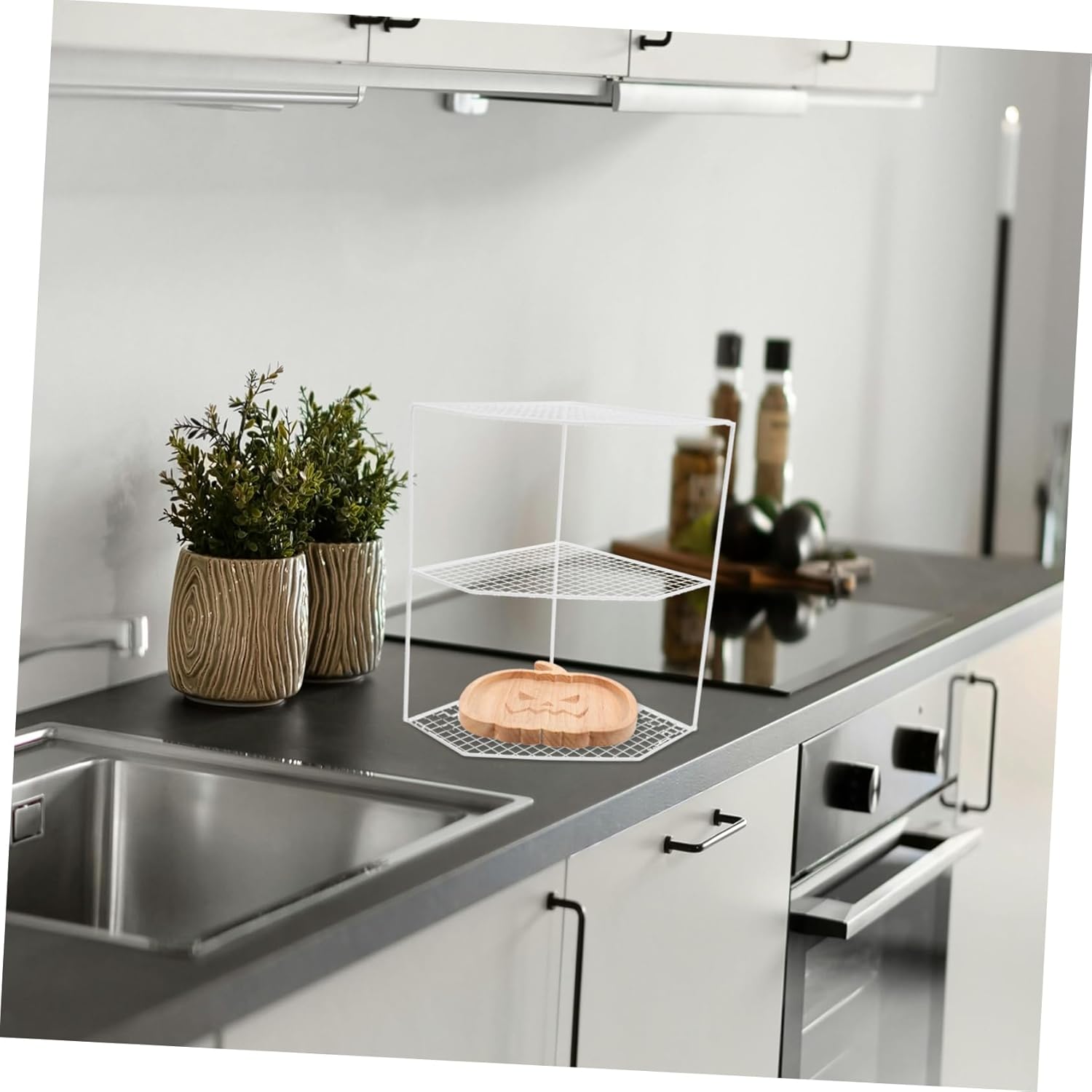 Cabilock Multi Cookware Organizer Rack for Kitchen Countertops Pot and Pan Storage Shelf for Efficient Space Management Height