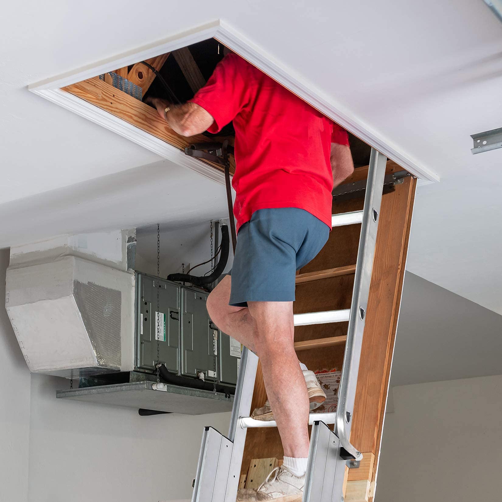 Buy ORIENTOOLS Loft Ladder 3 Section 150kg Aluminum Loft Ladder 10.5 FT