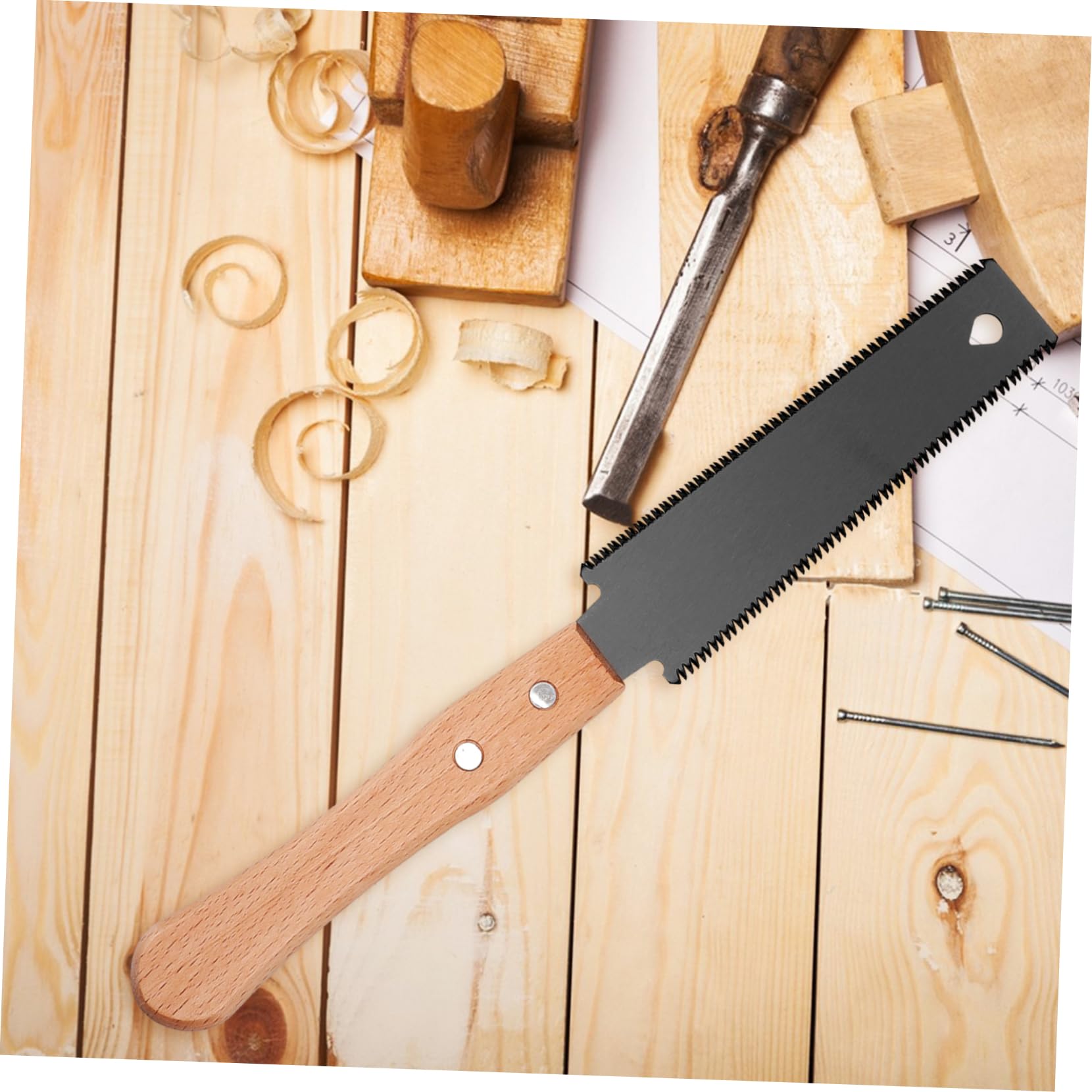 OSALADI Diy Woodworking Hand Saw Camping Saw Tree Cutting Japanese Style Cutting Tool