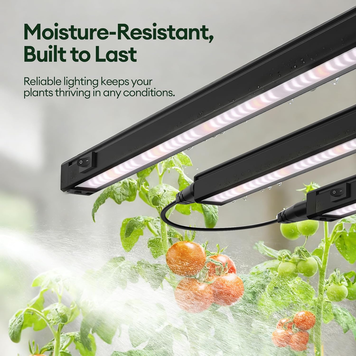 Maygrove Grow Lights for Indoor Plants, Tunable Spectrum 2FT LED Growing Lamp 28W (4 x 15W), T5 Grow Light Strip for Seed Starting, Vegetables, Linkable, Black, 4-Pack