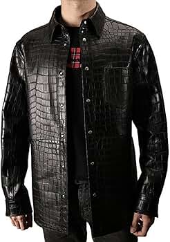 ジャケット・アウター Crocodile Leather Shirt Crocodile Leather Shirts Luxury Billionaire