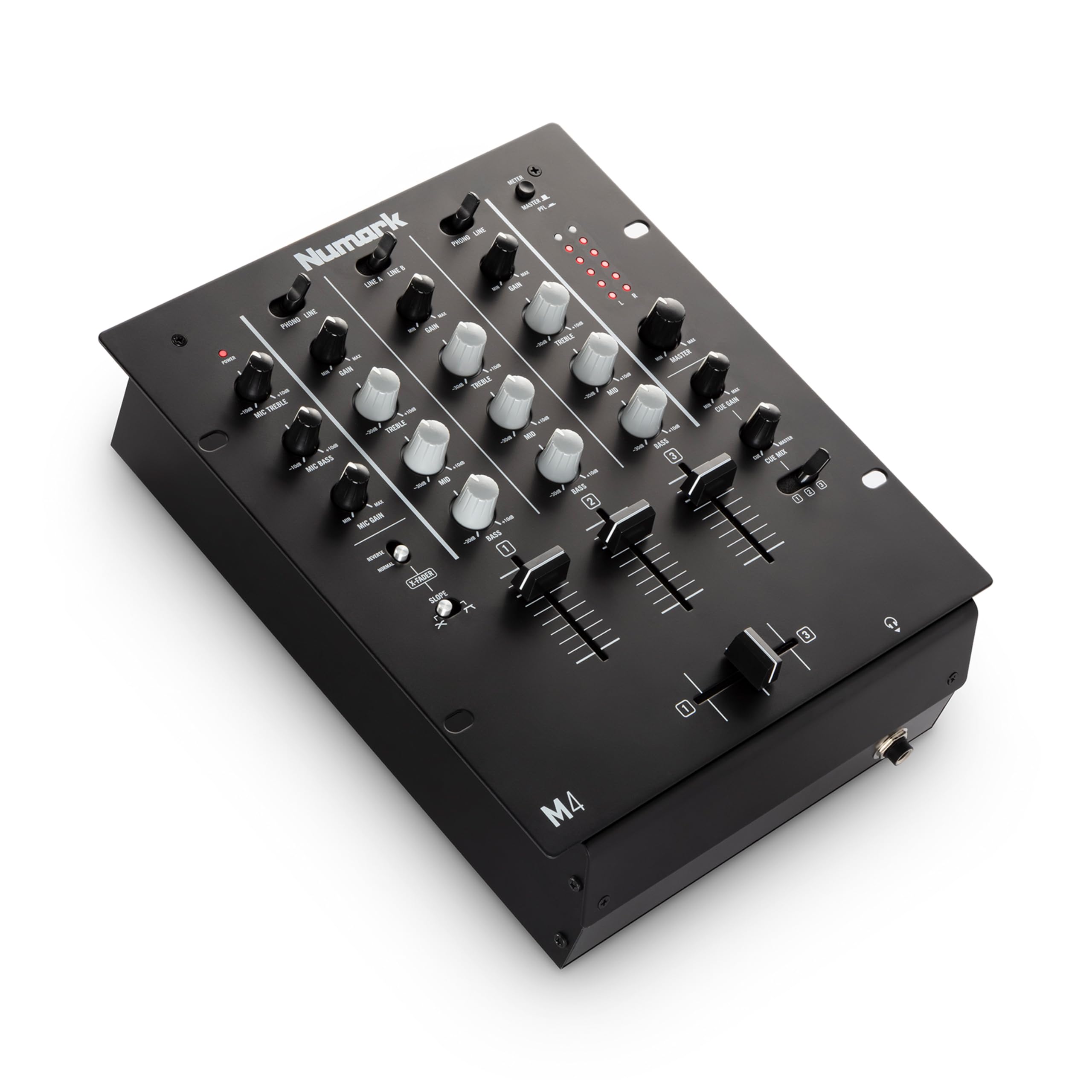 mixer dj numark m4 con 3 canali e controllo crossfader