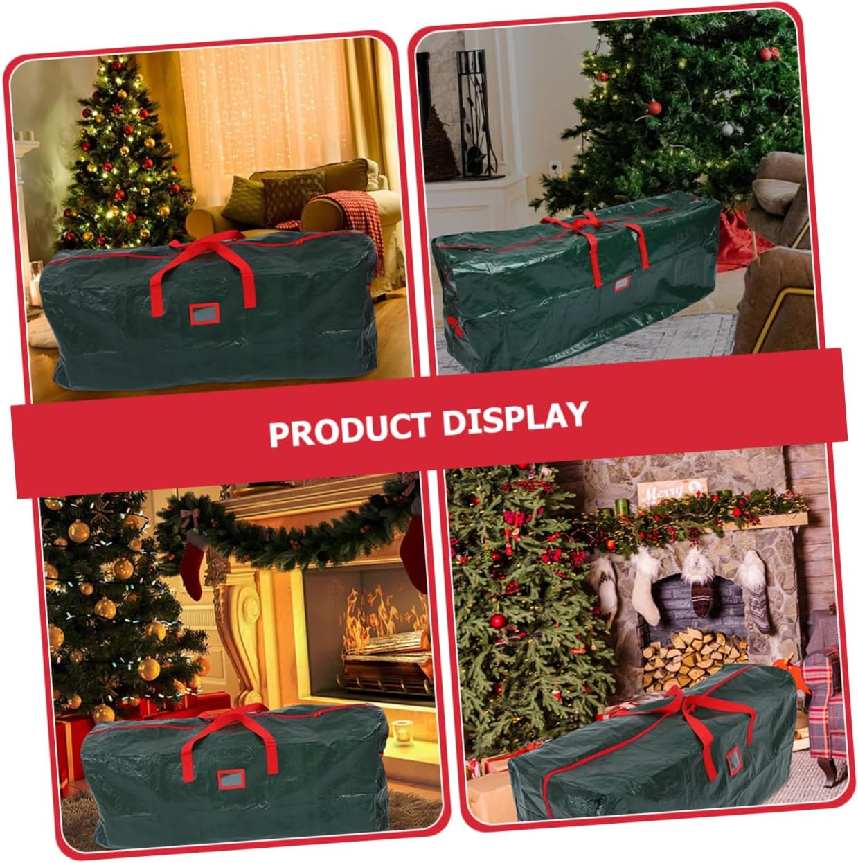 Christmas Tree Storage Bag Handles Organizer for Holiday Decor Keeps Trees for Seasonal Storage