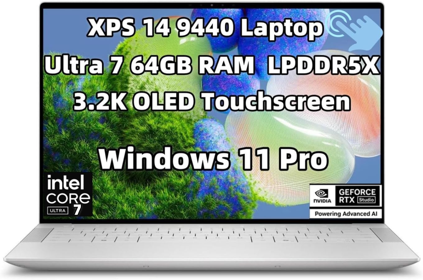 NewDell 2024 XPS 14 Laptop 14.5 inch OLED Touch Screen_Intel.Core Ultra 7 155H 64GB RAM 1TB SSD AI PC Geforce RTX 4050 Graphics Webcam Backlit Keyboard Fingerprint Reader WiFi Thunderbolt 4 Win 11 Pro