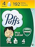 Puffs Plus Lotion with Vicks Facial Tissues, 4...