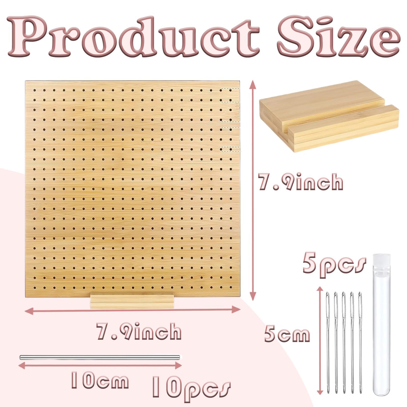 wodehahagou 18PCS 7.9inch Crochet Blocking Board and Pins Set, Granny Square Blocking Board, Crochet and Knitting Projects - Image 2