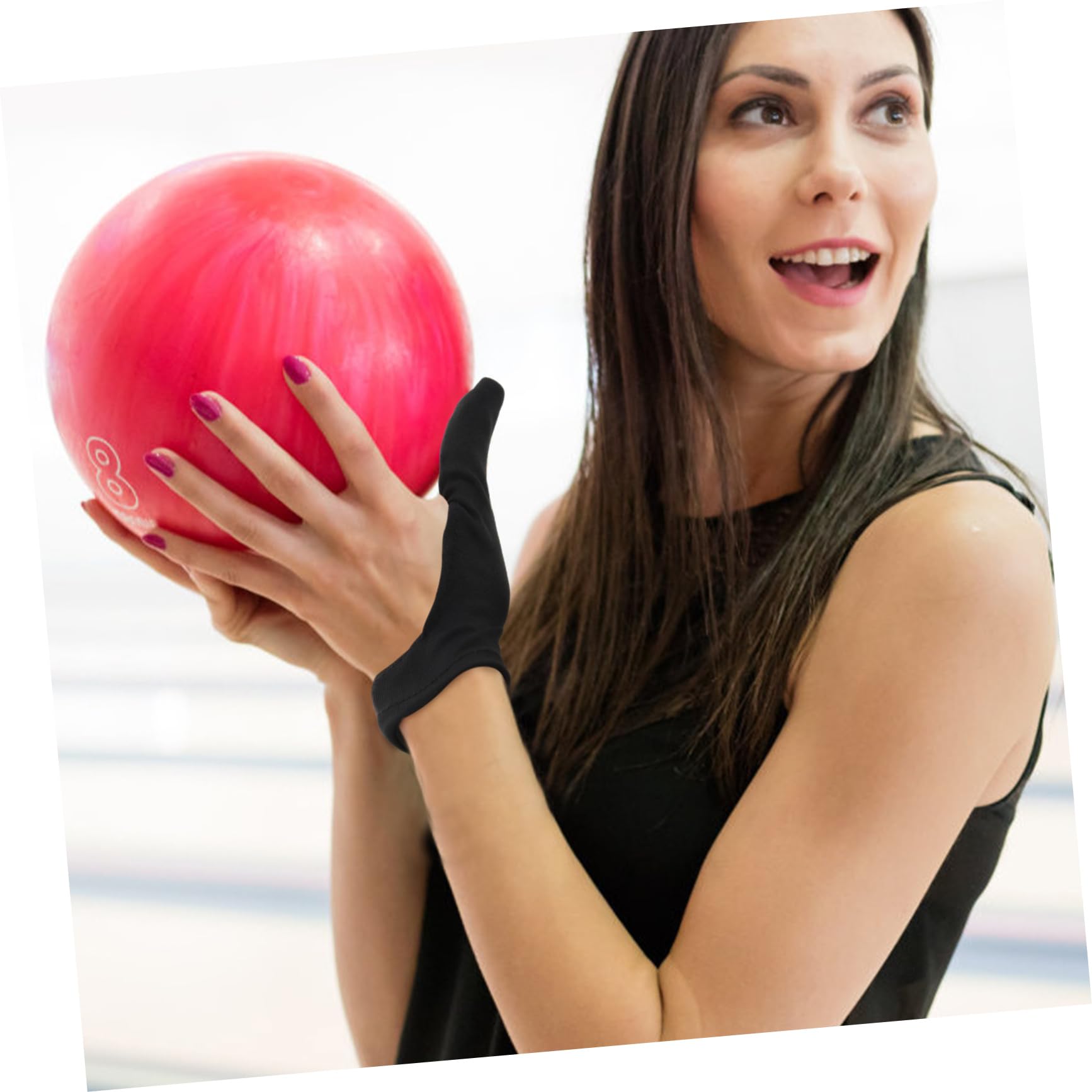 GANAZONO 2 Pairs Bowling Thumb Protector Finger Bandage Applicator Bowling Thumb Sock Accessories Mask Finger Sleeves Protectors Archery Waterproof Tape Safety Gill Fist Tip Black Milk Silk