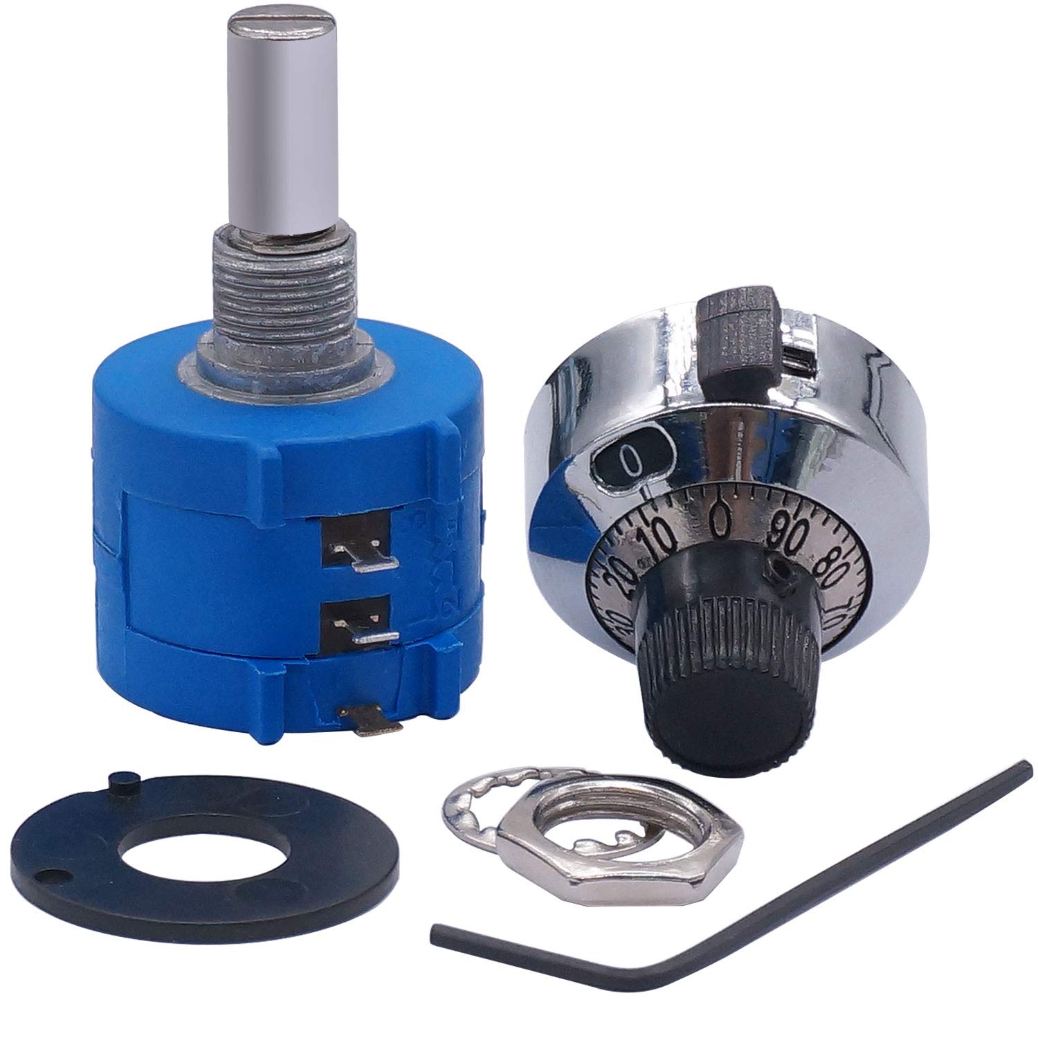 Potenziometro Rotativo 10K Ohm 10 Giri Con Manopola | Precisione ±0.25% Per Applicazioni Professionali - Foto 10