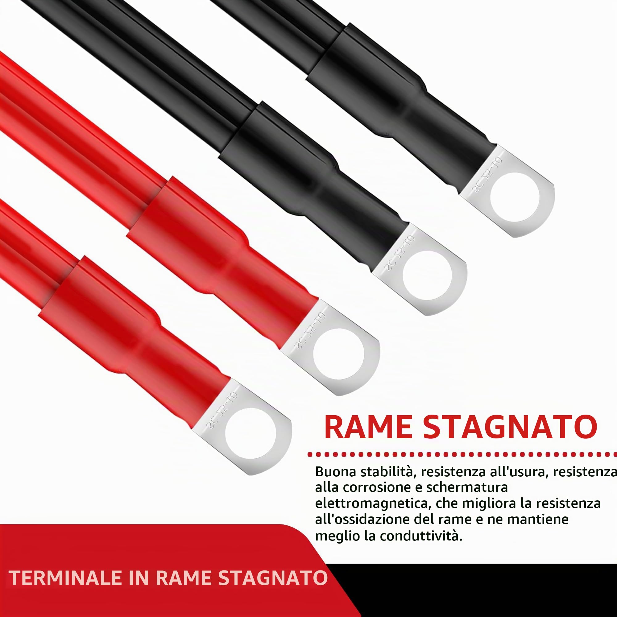 Cavi Auto Marine Cavi Batteria 2 AWG Rame Puro - Set Rosso E Nero 7 Cavi Auto Marine Cavi Batteria 2 AWG Rame Puro - Set Rosso E Nero 7