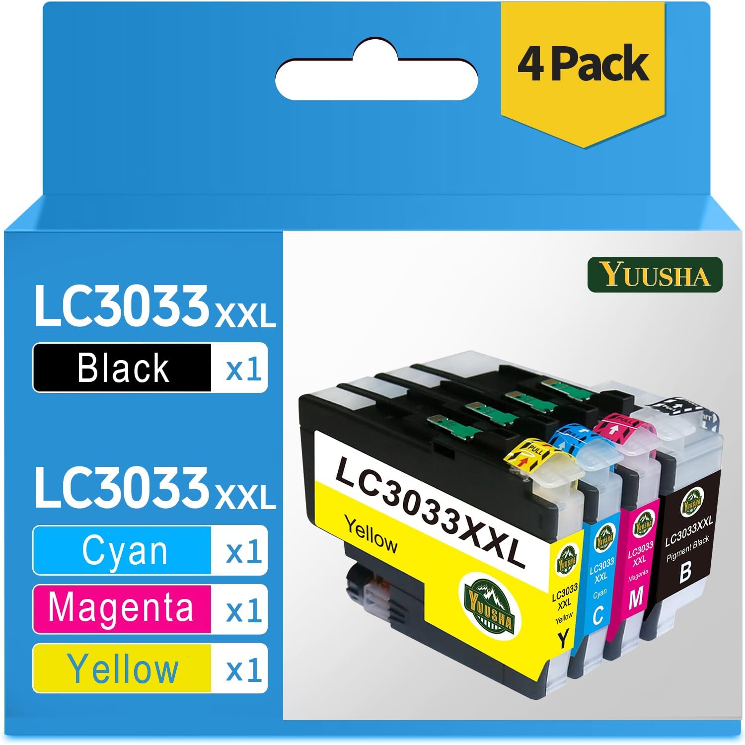 YUUSHA LC3033 XXL Compatible Ink Cartridge Replacement for