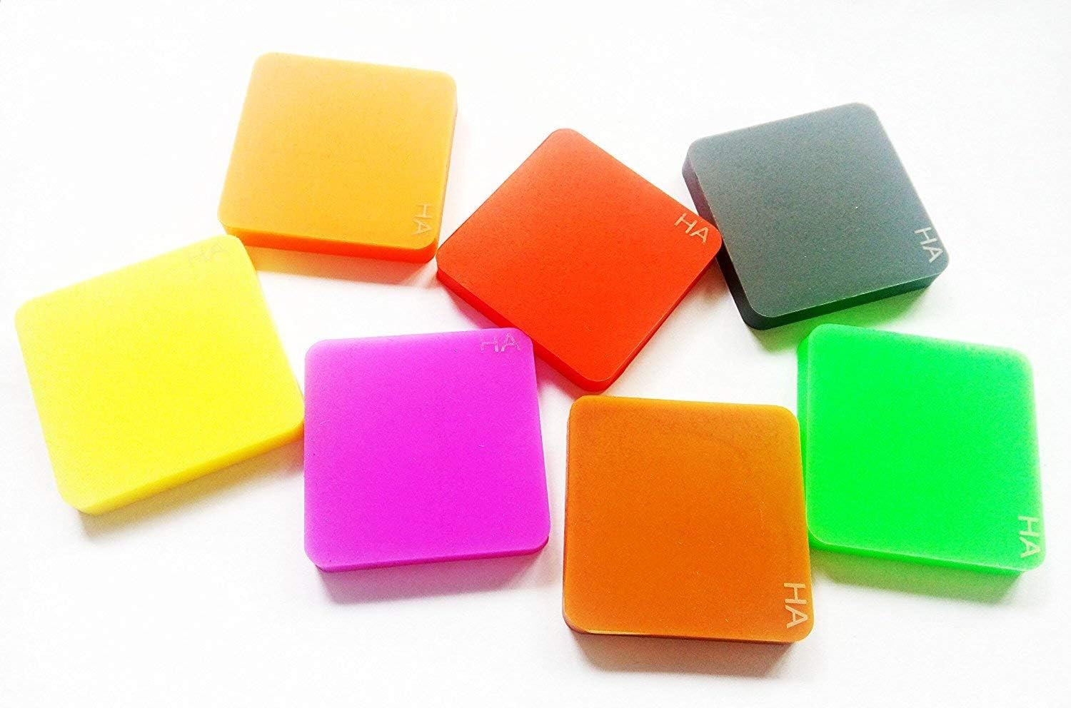 Rubber Hardness Test Block Kit Hardness Durometer Test Block Kit for Type A Rubber Durometer Calibration Measurement With 7 Color Block Kits