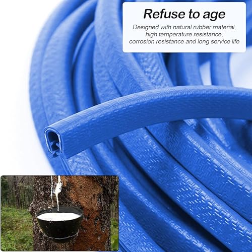 Vista 17 de Protectores de borde de puerta de automóvil, sello de goma de 16 pies, borde de puerta de automóvil, protector de borde de puerta en forma de U, Gris