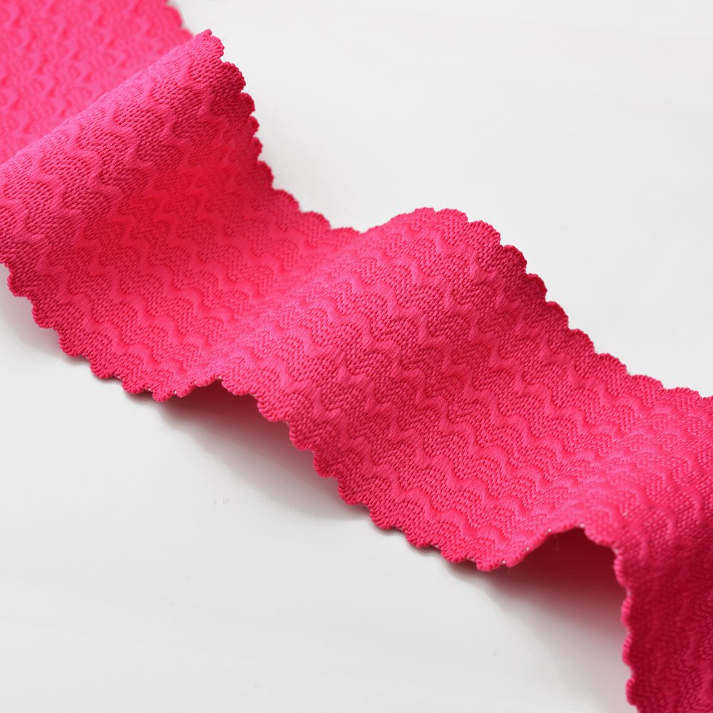 Trim 2" (50mm) Elastic Stretch Ribbon, Stretch Elastic Band by 2-Yards, Hot Pink, TR-11003