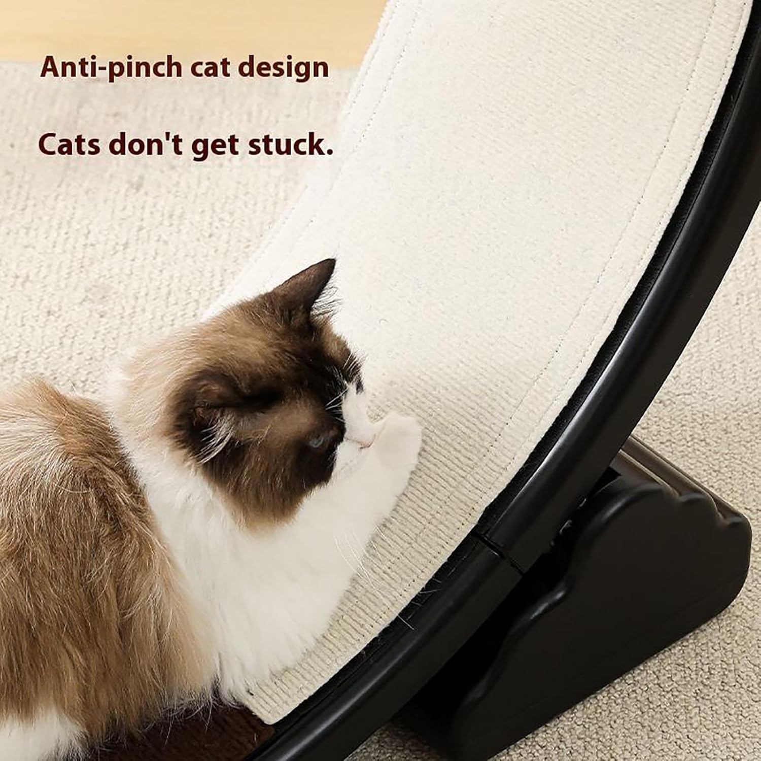 Cat Exercise Wheel, 35.43'' Large Quiet Cat Running Wheel for Indoor Cats, Pet Fitness Treadmill with Removable Wear-Resistant Carpet and Safety Lock