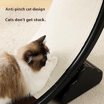 Cat Exercise Wheel, 35.43'' Large Quiet Cat Running Wheel for Indoor Cats, Pet Fitness Treadmill with Removable Wear-Resistant Carpet and Safety Lock