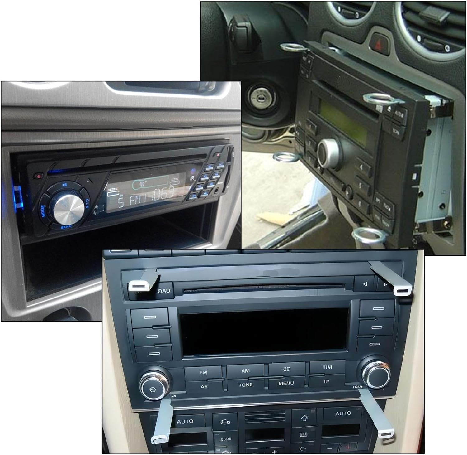 Young Wolf 4 Pezzi Chiavi Per Smontaggio Autoradio - Compatibili Con Kenwood (RKK-106) - Strumenti Di Rimozione Per Sistemi Audio Auto