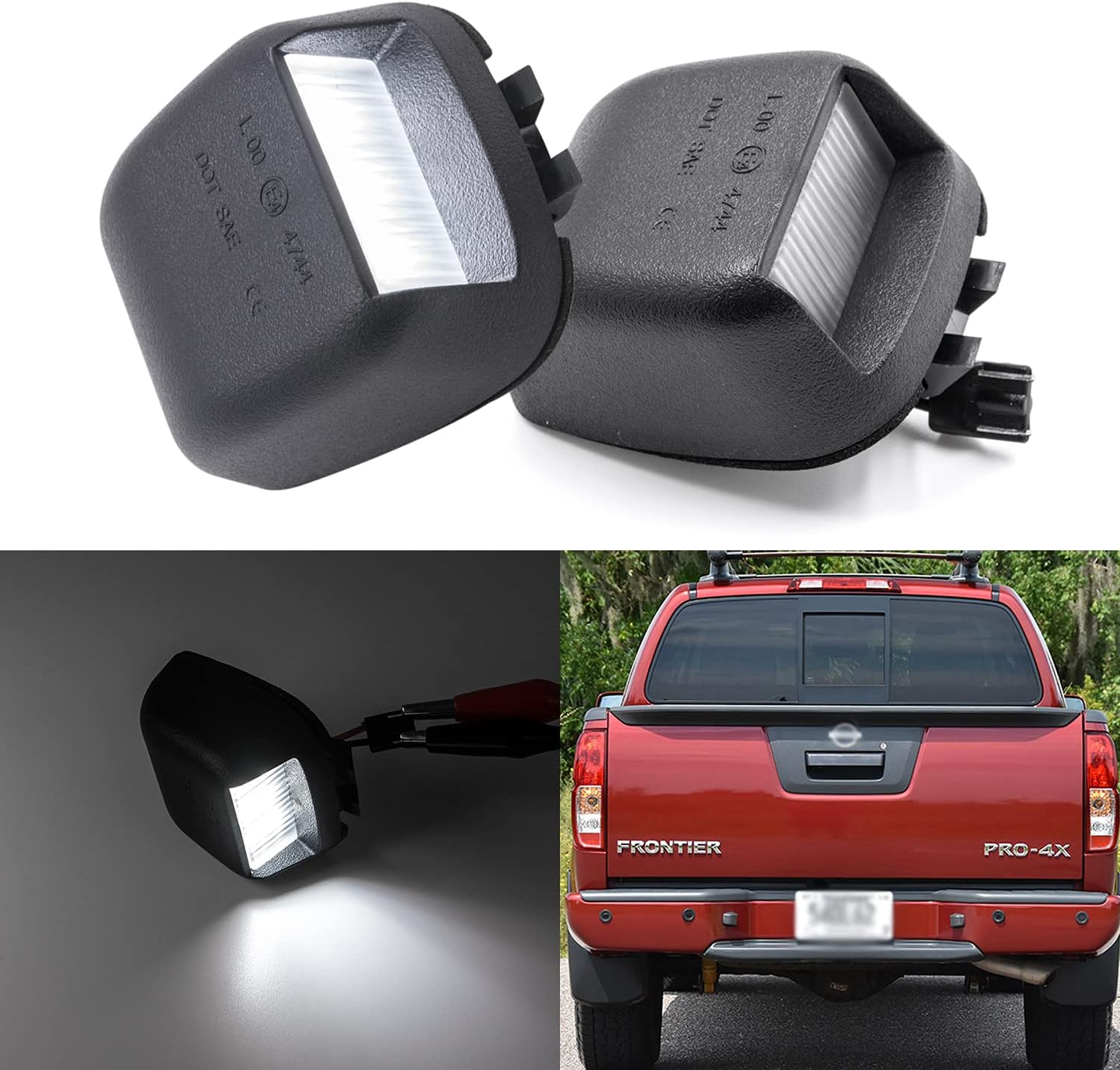 Red LED Neon Tube License Plate Light Kit For 98-04 Nissan Xterra & Frontier
