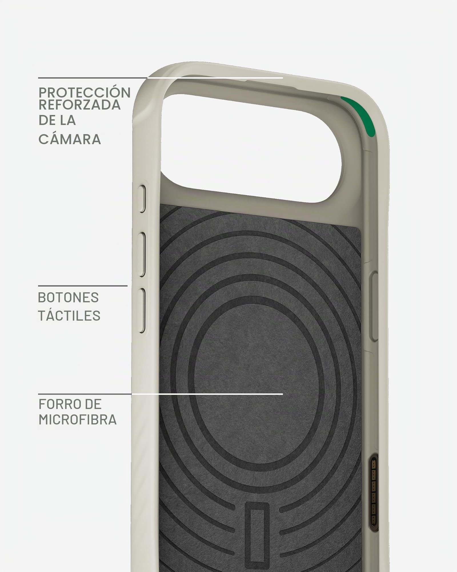 Mous para iPhone Air Limitless Funda, Compatible con MagSafe, Protección Completa de la Cámara, Resistente a Golpes, Piedra