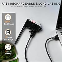 Vista 6 de 2-Pack Dog Collar Lights, Yesbular USB-C Rechargeable Dog Light Clip-On, Waterproof LED Pet Safety Light with Adjustable Silicone Strap for Night