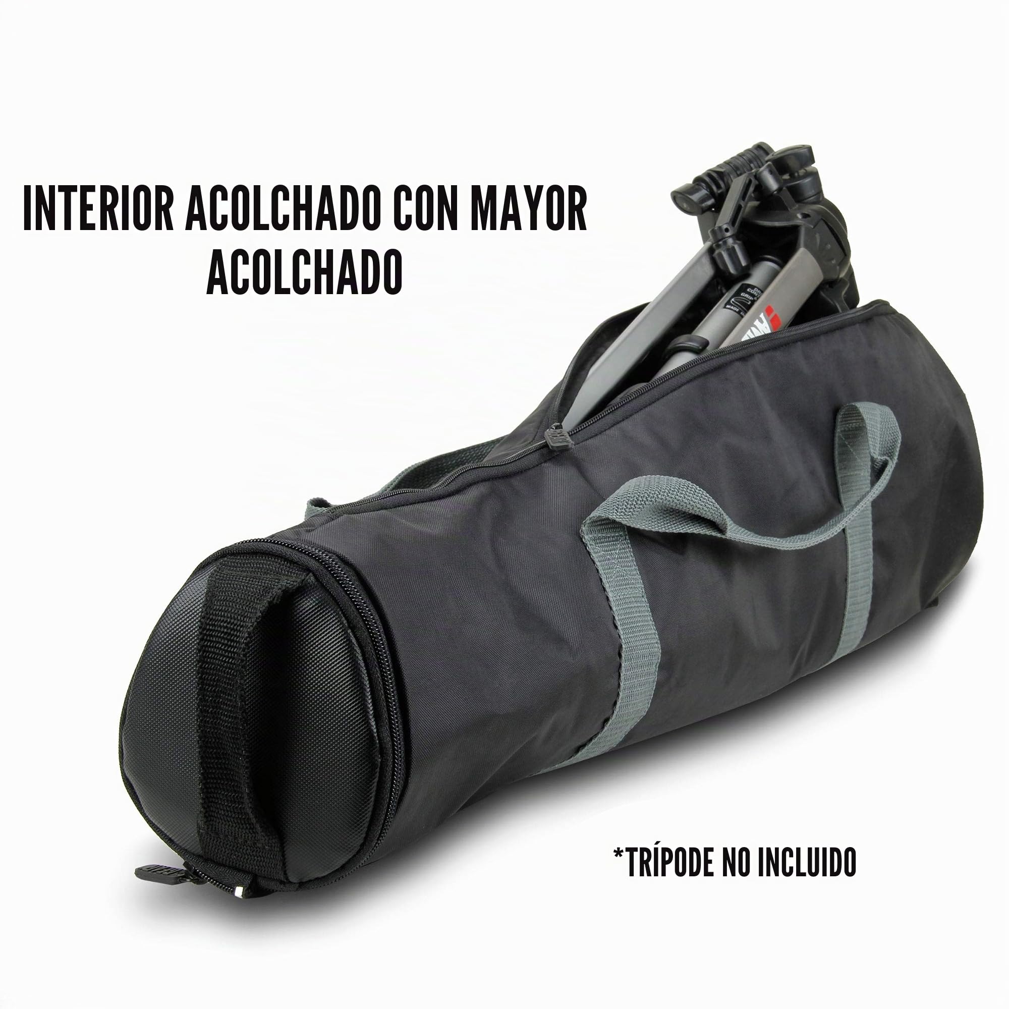 USA GEAR - Funda portátil para Trípode, Expandible, con Bolsillos para Accesorios, 66,04/93,98 x 20,32 x 16,51 cm, Color Gris