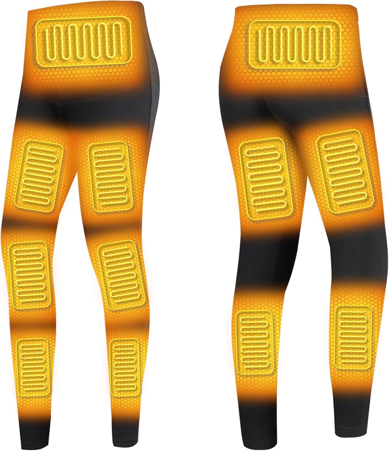 Heated Pants for Women Electric Thermal Underwear Pant with 12 Heating Zones Outdoor Sport Hunting Heated Leggings