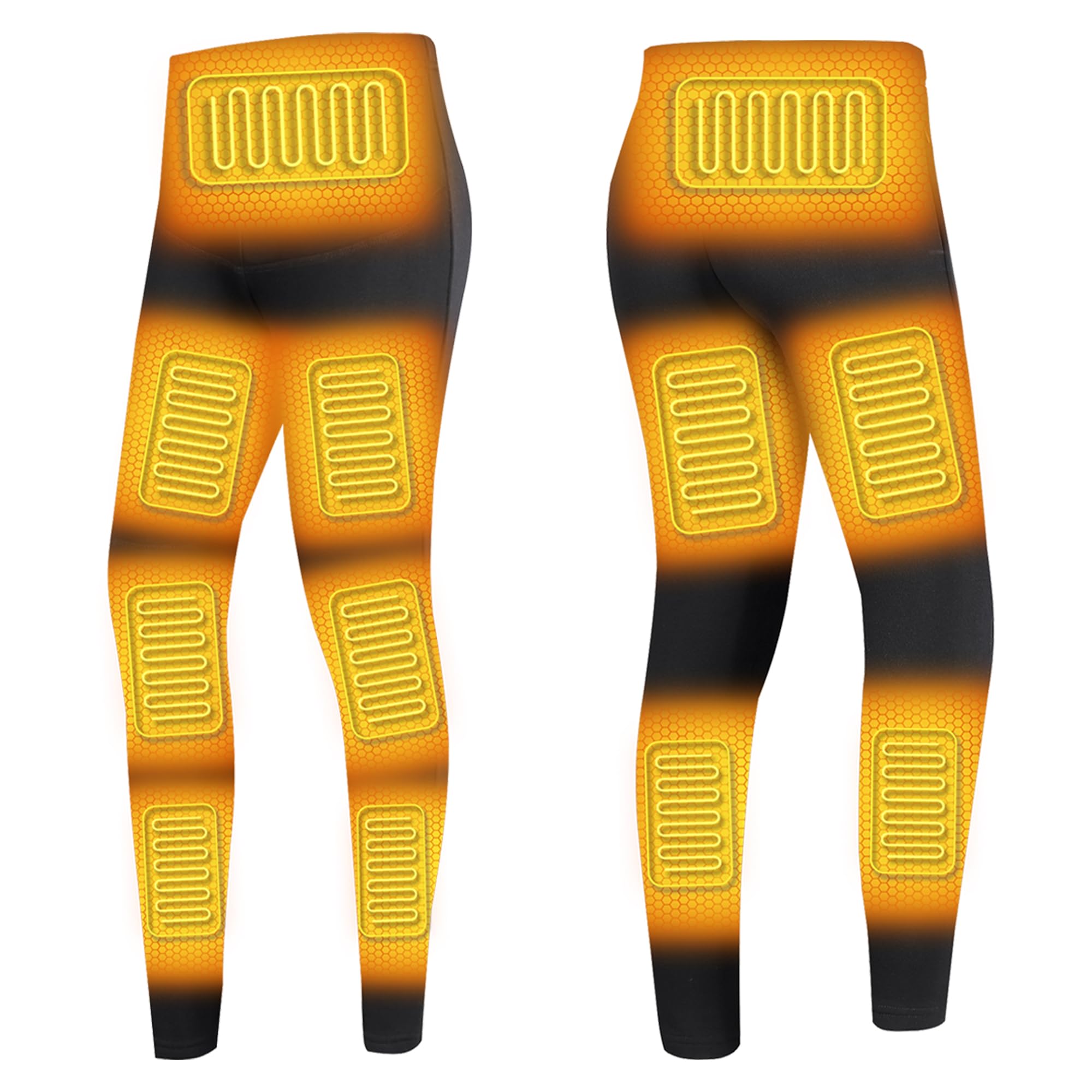 Pantaloni riscaldati per Donna, Intimo Termico Elettrico con 12 Zone di Riscaldamento, Leggings da Caccia per Sport all'Aria Aperta