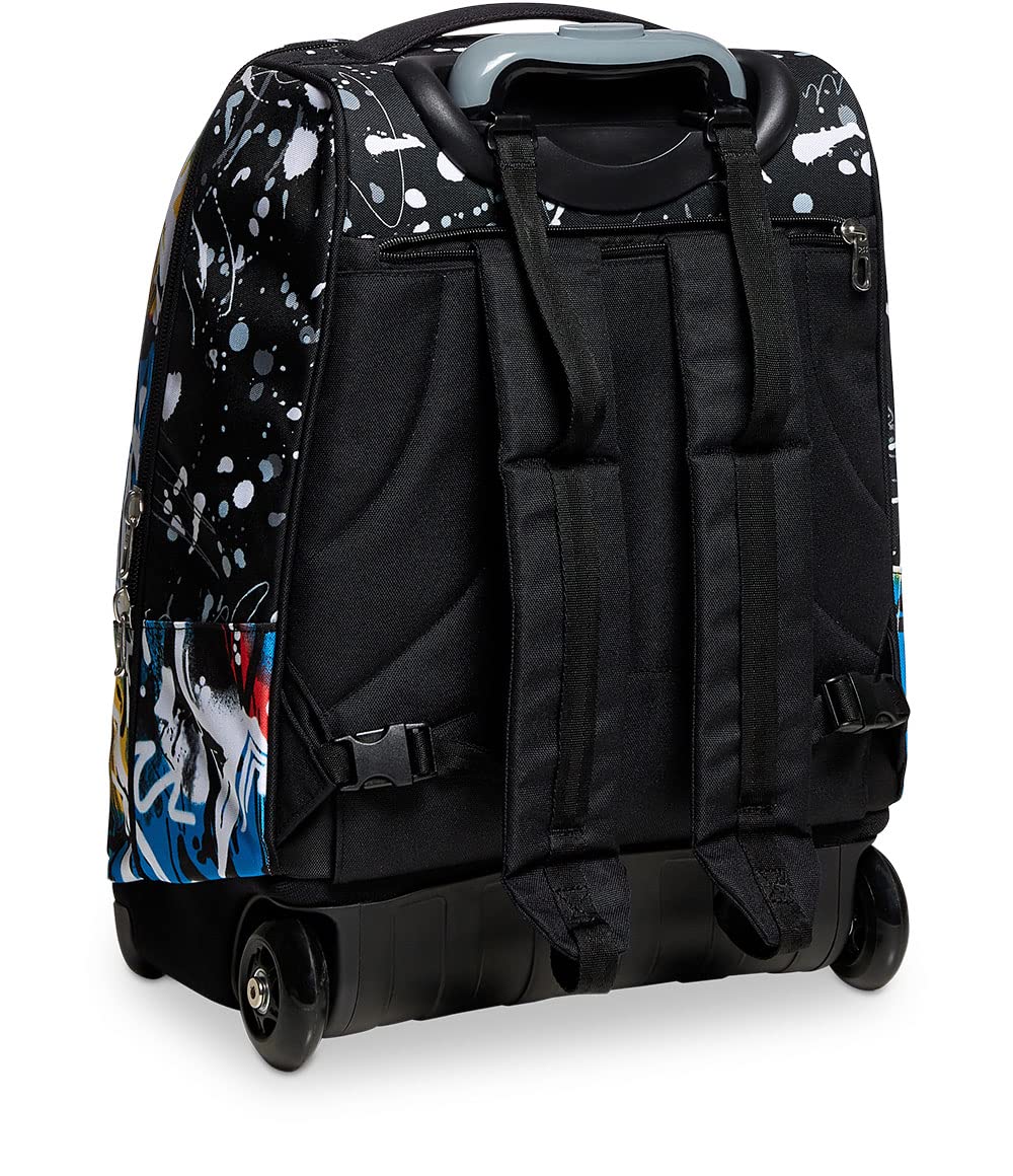 Seven Zaino Trolley, Scuola Elementare, Doppio Uso, Doppio Scomparto, Spallacci a Scomparsa, Bambino, Navy Bush, multicolore