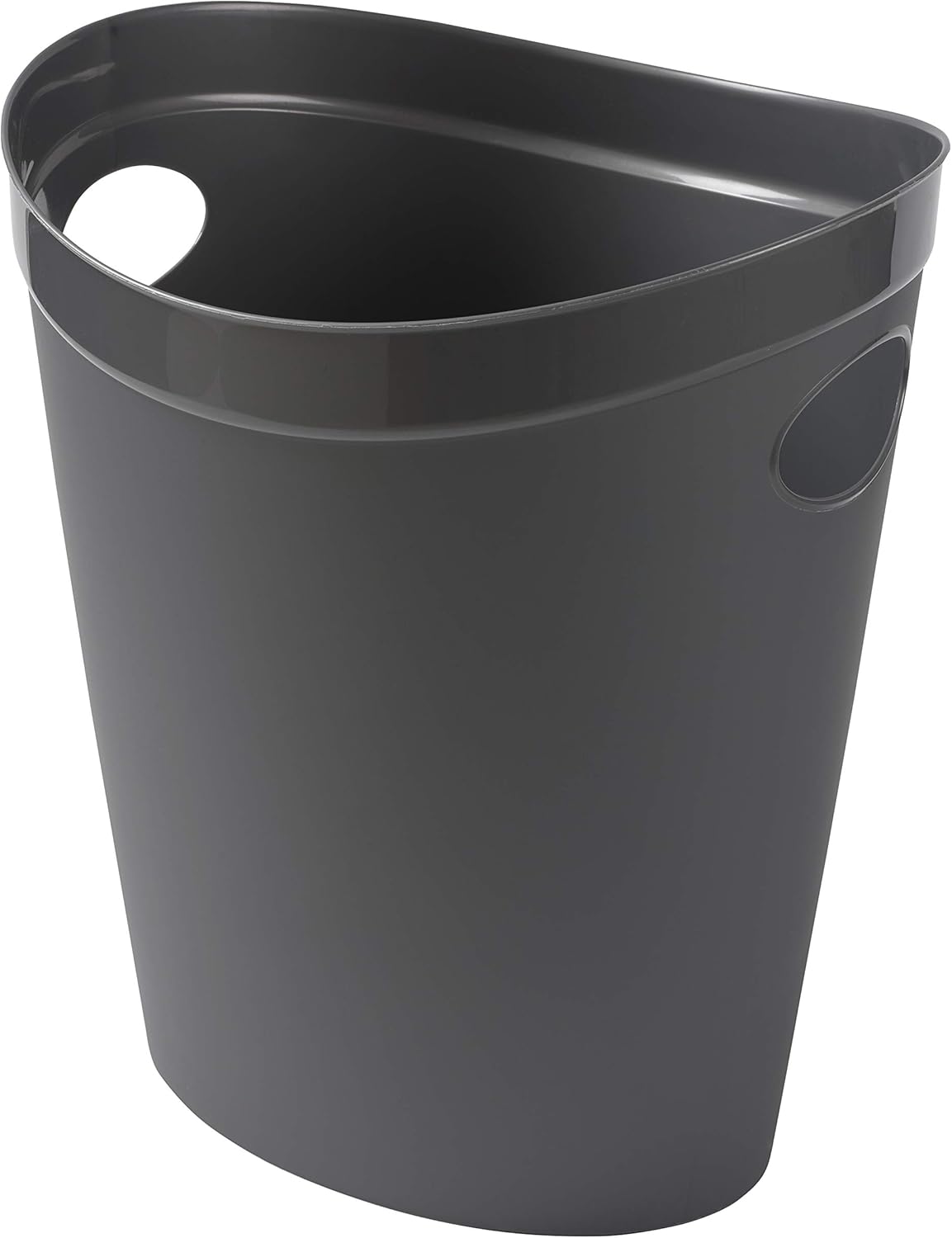 Addis Plastic Waste Paper Bathroom Bedroom Office Trash Bin, Black, 12 LTR