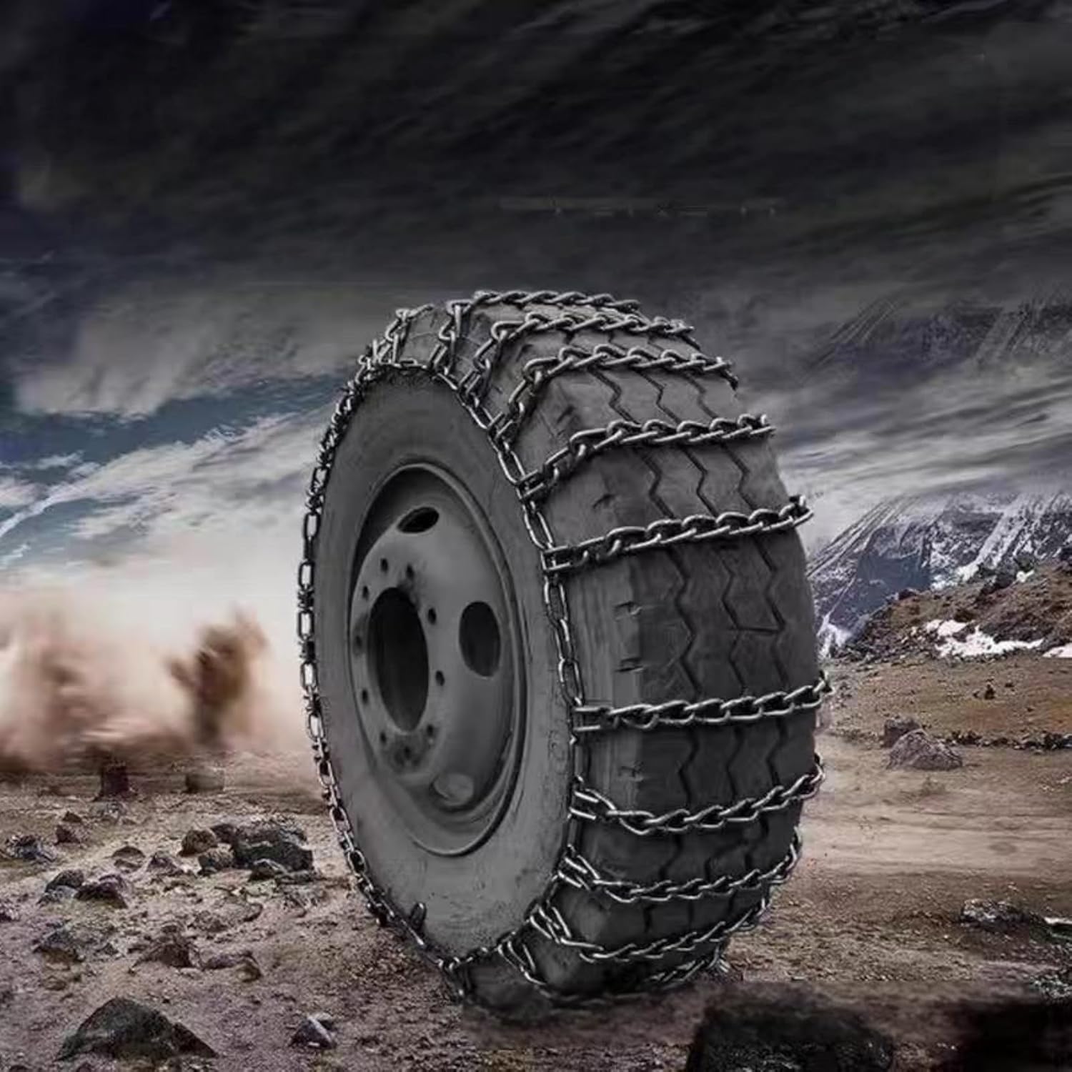 YAGOLD Snow Chains Tire Chains for Cars SUV Pickup Trucks - Quick Fit and Easy Installation, Reusable Universal Emergency Traction Snow Chains 295/70R22.5 9mm 315/80R22.5