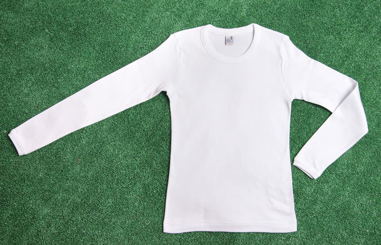 ZZZ ZZZ PETITE ABEILLE Made in Italy – Lot de 3 maillots de corps pour garçon en chaud coton d’hiver, 100% coton gratté, manches courtes ou longues (Blanc)