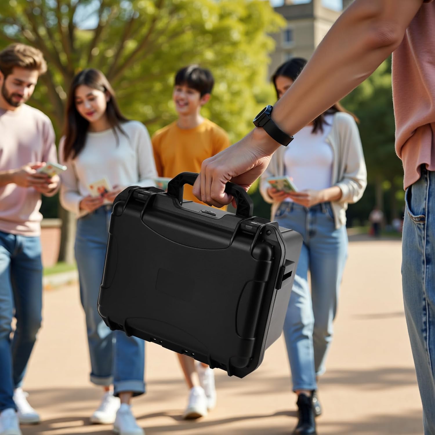 QINGUANG Graded Card Storage Box,Trading Card Case with 4 Foam Dividers,IP67 Waterproof PSA Slab Case for PSA/CSG/CGC/SGC/BGS Top Loaders Sports Cards