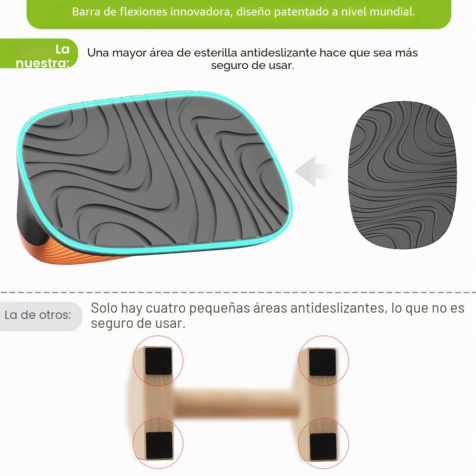 Kipika Barras de flexión, soportes de flexión, asas de plástico suave antideslizante, almohadilla antideslizante inferior, equipo de entrenamiento de fuerza, perfecto para ejercicios de entrenamiento