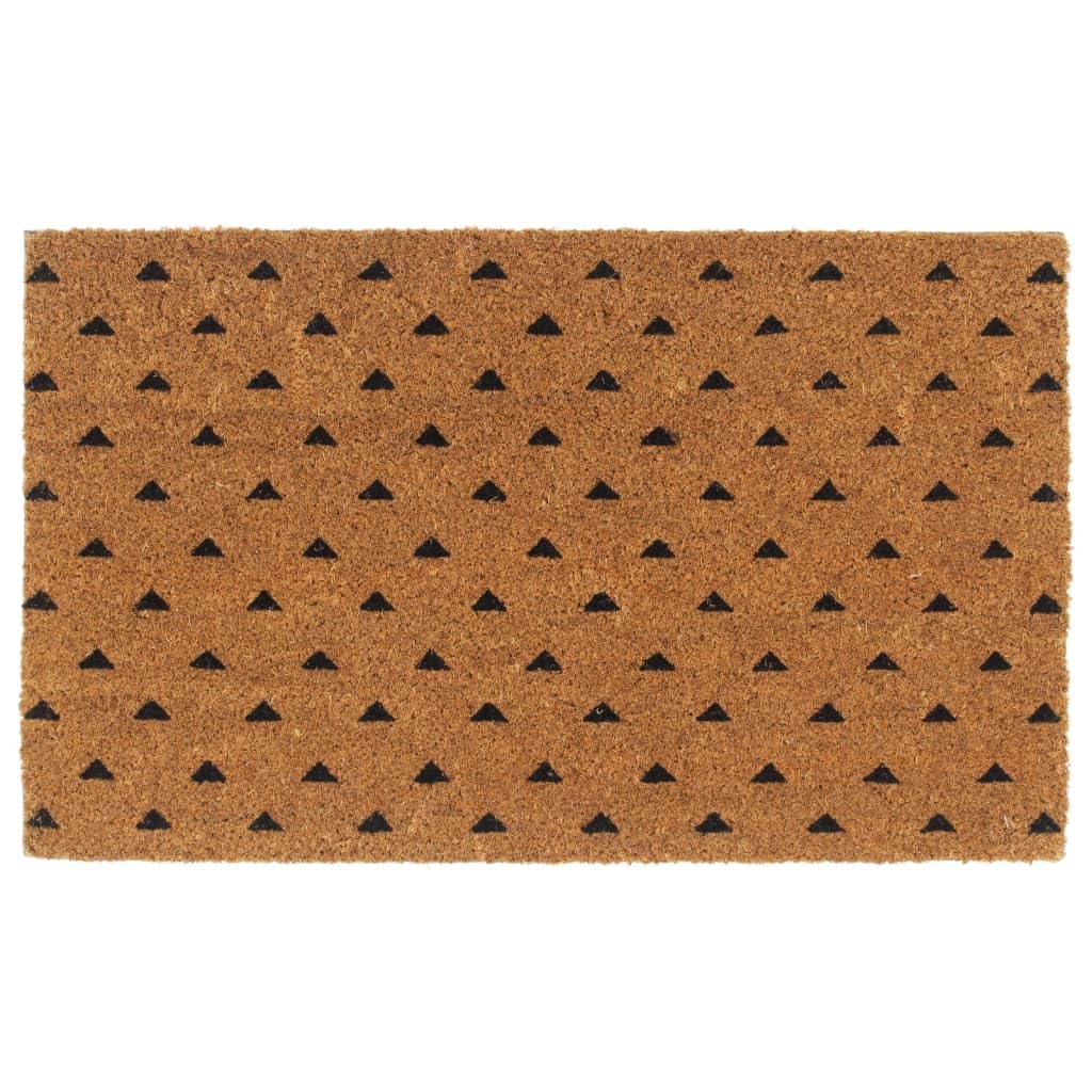 Tapis de porte en fibre de coco naturel 45x75 paillasson extérieur brun
