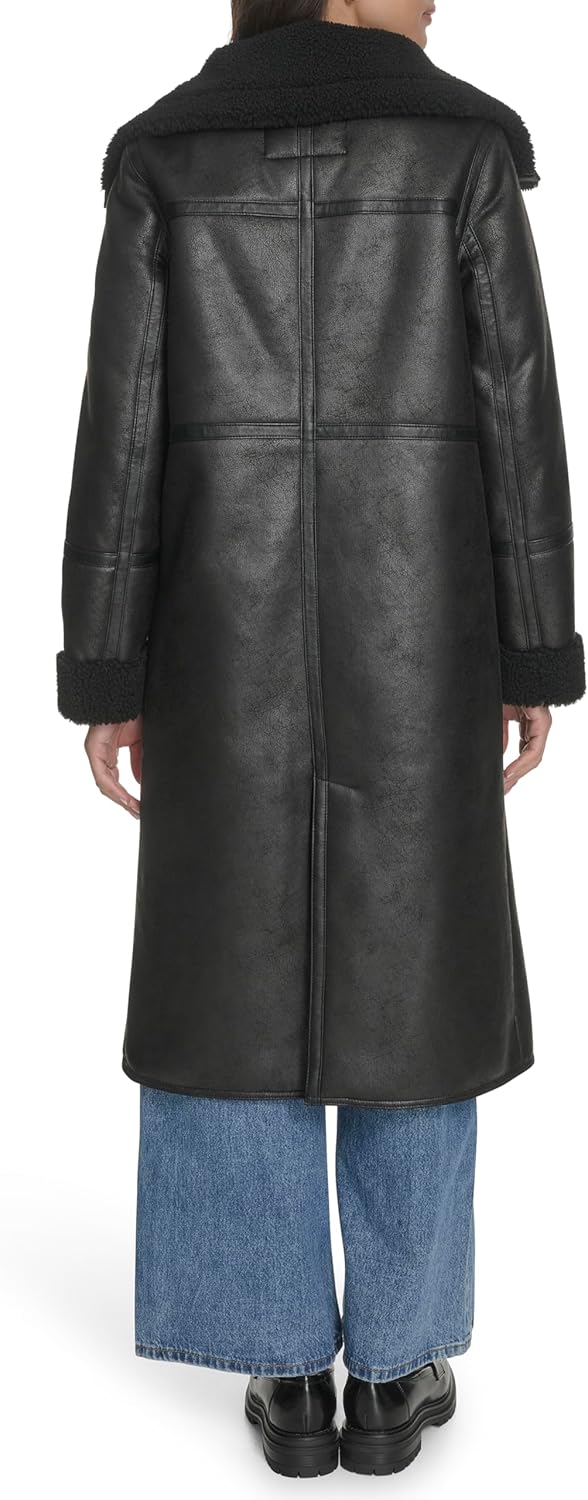 Levi's Women's Long Faux Shearling Coat - Image 4