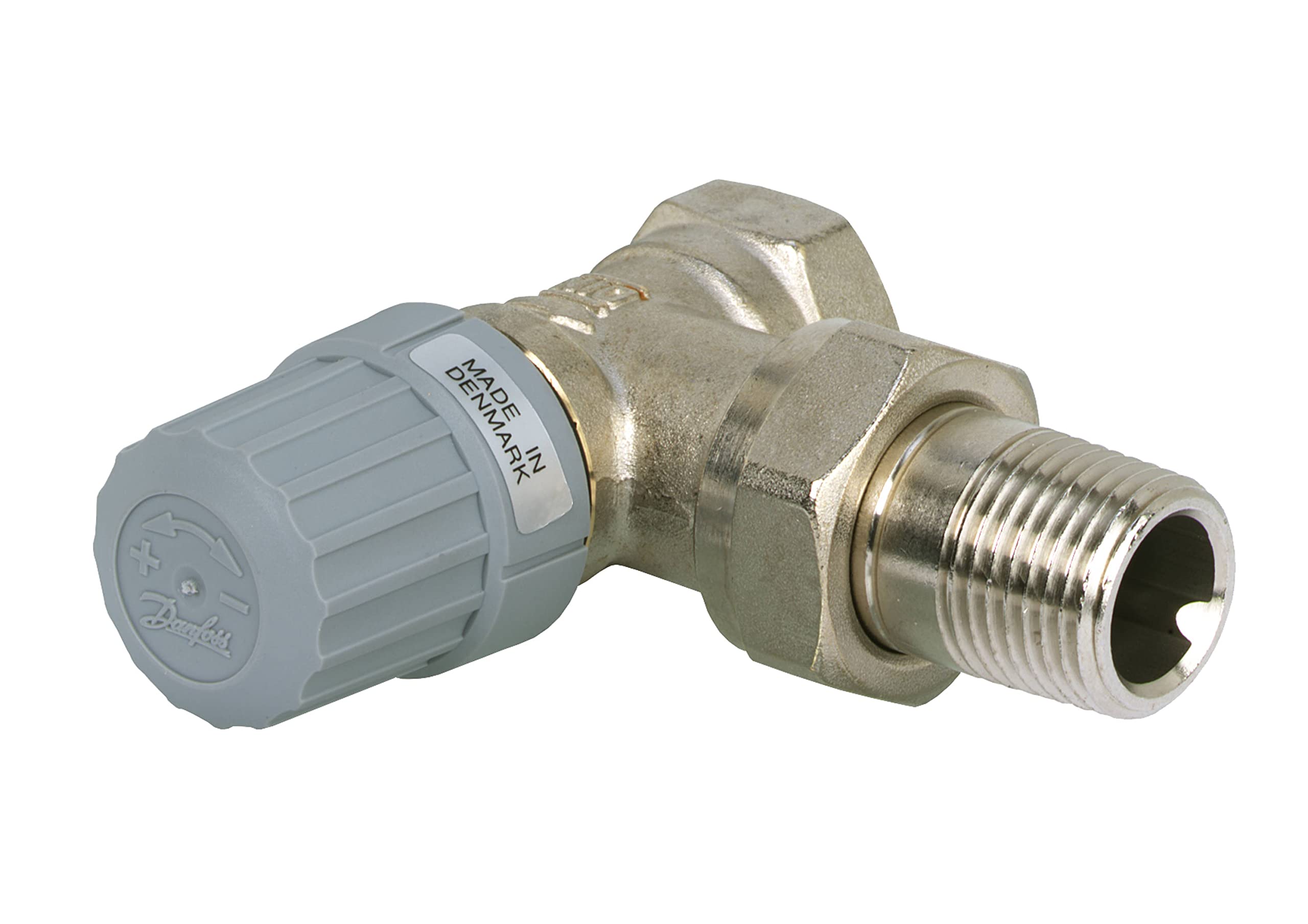 Danfoss 013G5217 Pack tête thermostatique Technologie gaz pour la rénovation RA2990 + Corps RA-FN 1/2" équerre + coude RLV-S 15, Blanc