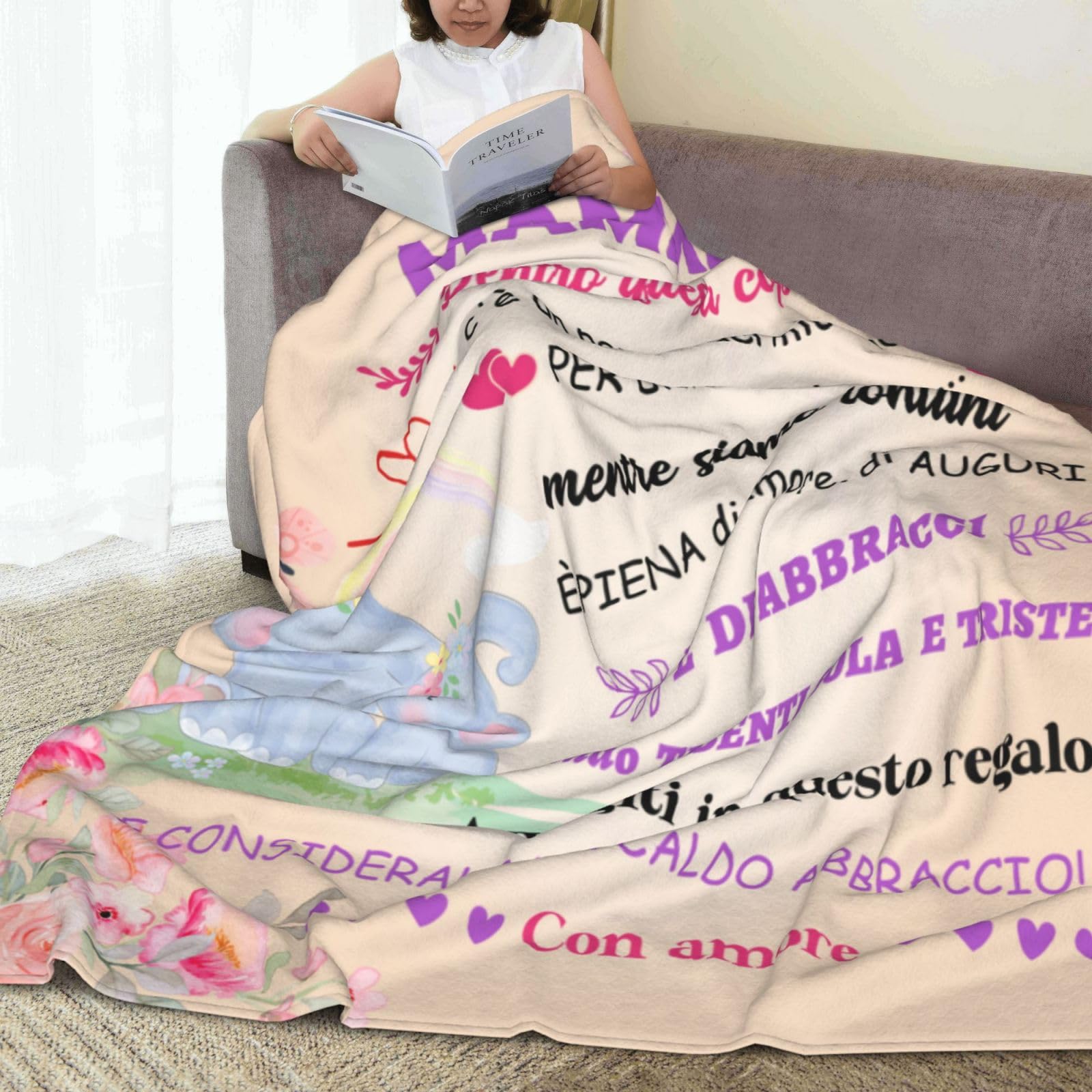 Coperta Flanella Per Mamma 130x150cm - Regalo Compleanno O Festa Della Mamma - Foto 2