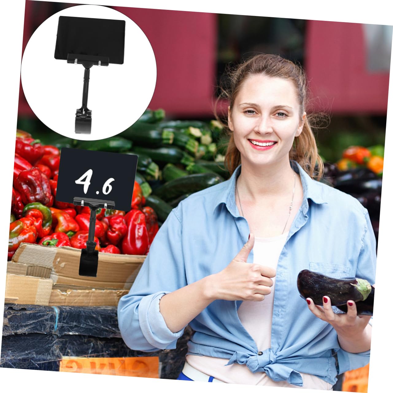 LALAFINA 18piezas Soporte De Carteles De Precio Clips Para Exhibición De Precios Supermercados y Tiendas