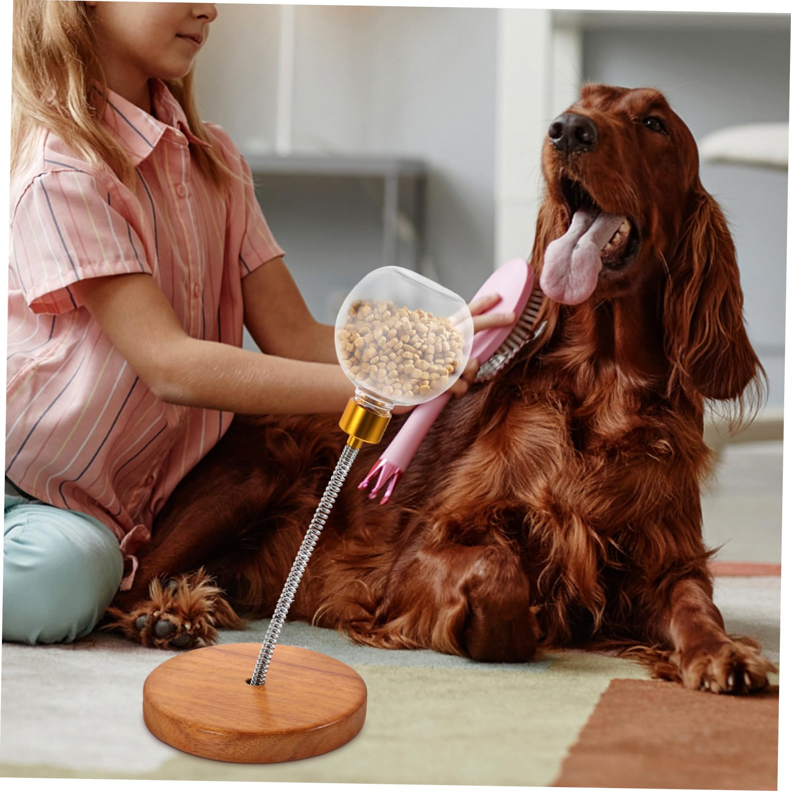 Snackball aus Kunststoff und Edelstahl Interaktives Welpenspielzeug zur Stressreduktion und Hundetraining für Hunde für Kleine Hunde im Innenbereich