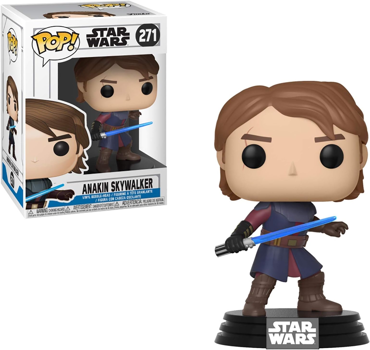Funko Pop Star Clone Wars - Anakin Skywalker Collectible Figure, Multicolor
