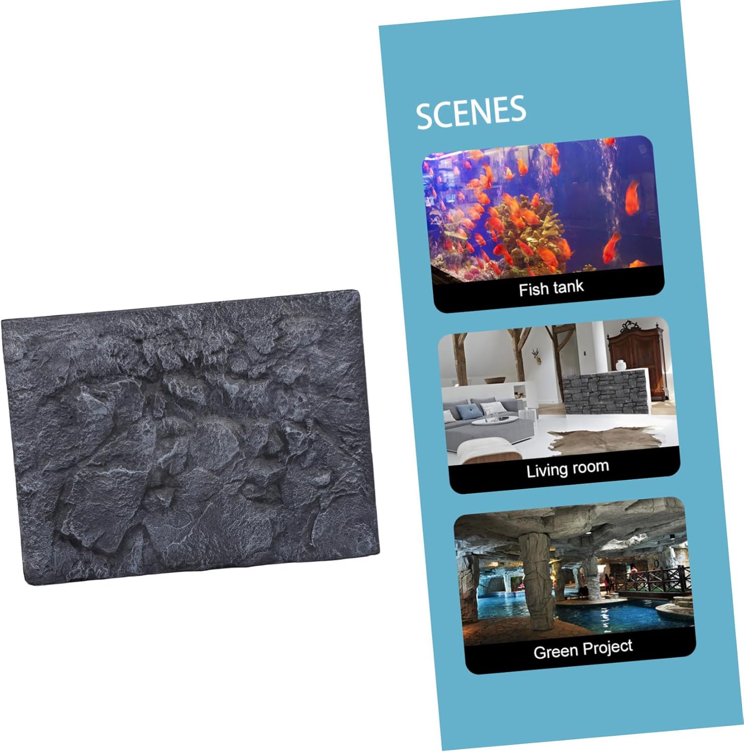MERRYHAPY Decorative Background Board for Fish Tank Fresh and Chic Aquarium Wall Decor Lightweight Design for Natural Atmosphere for Aquatic Landscaping and Reptile Terrariums