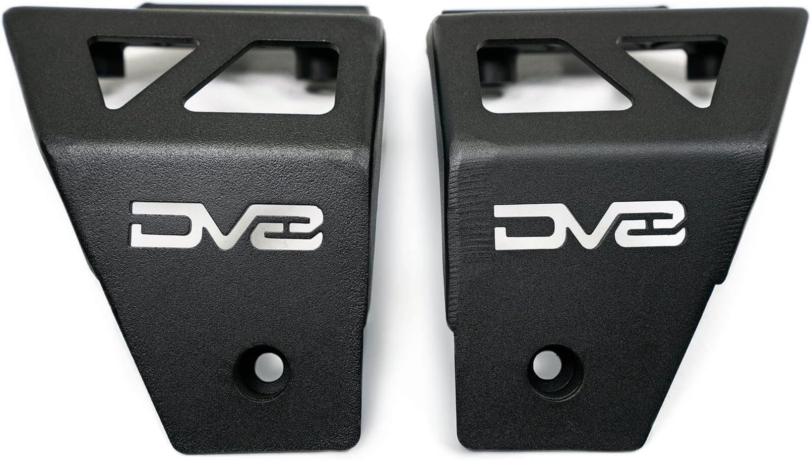 DV8 Offroad | LBJL-04 | Dual Pod Light Bracket Mount for 2018-Current Wrangler JL & 2020-Current Gladiator JT | Lower A-Pillar | Fits (4) 3-inch Cube Lights | Low Profile | Black Finish