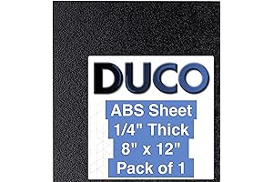 Duco 1/4 Inch Thick ABS Plastic Sheet in Black
