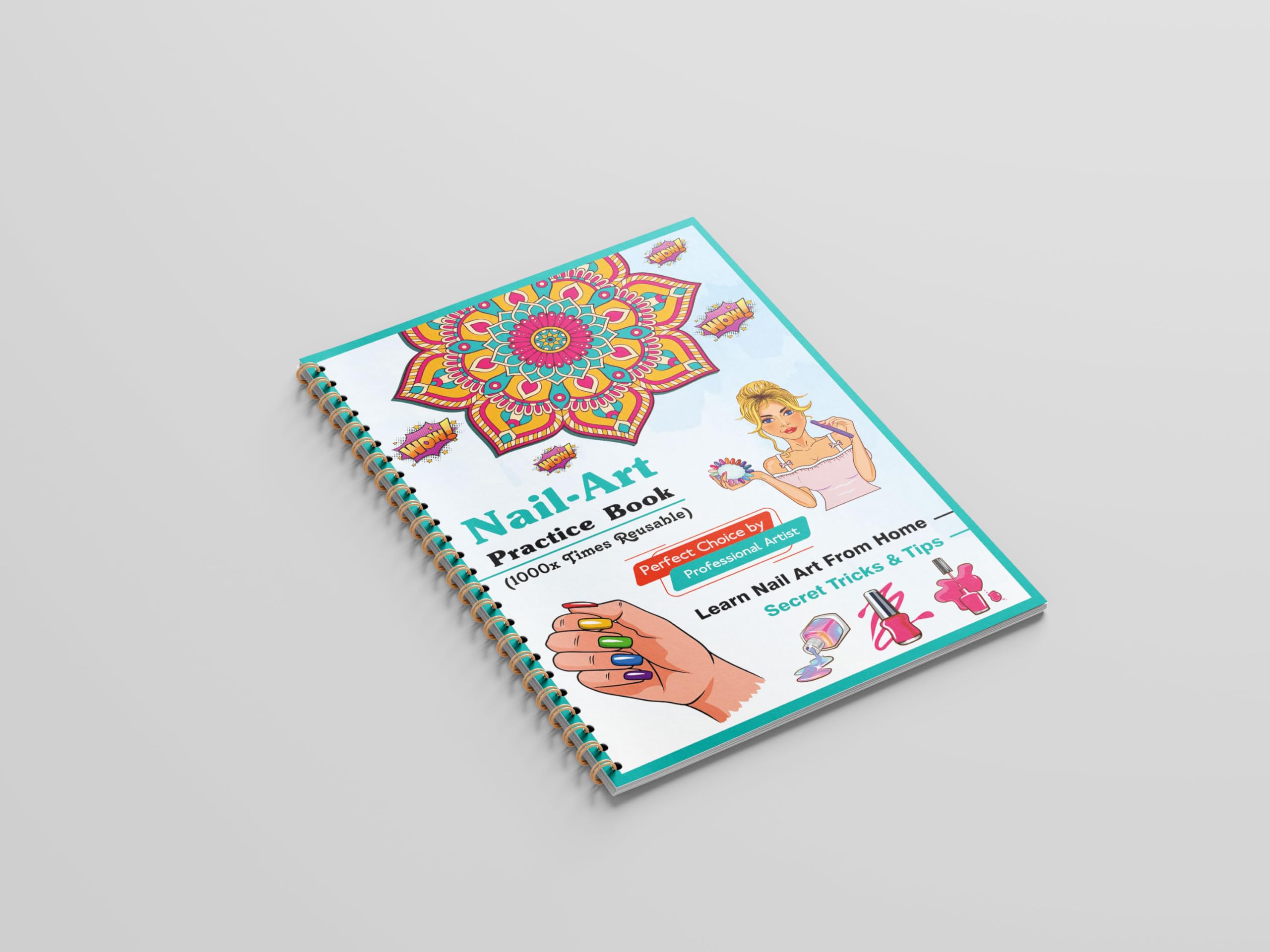UNIQ Professional Nail Art Practice Book: Reusable Nail Art Training for Beginners and Professionals | Perfect for Sticker Making, Acrylic Finishing, and Student Practice (12 Page) (B0DB8SBKZC) Amazon Price History, Amazon Price Tracker