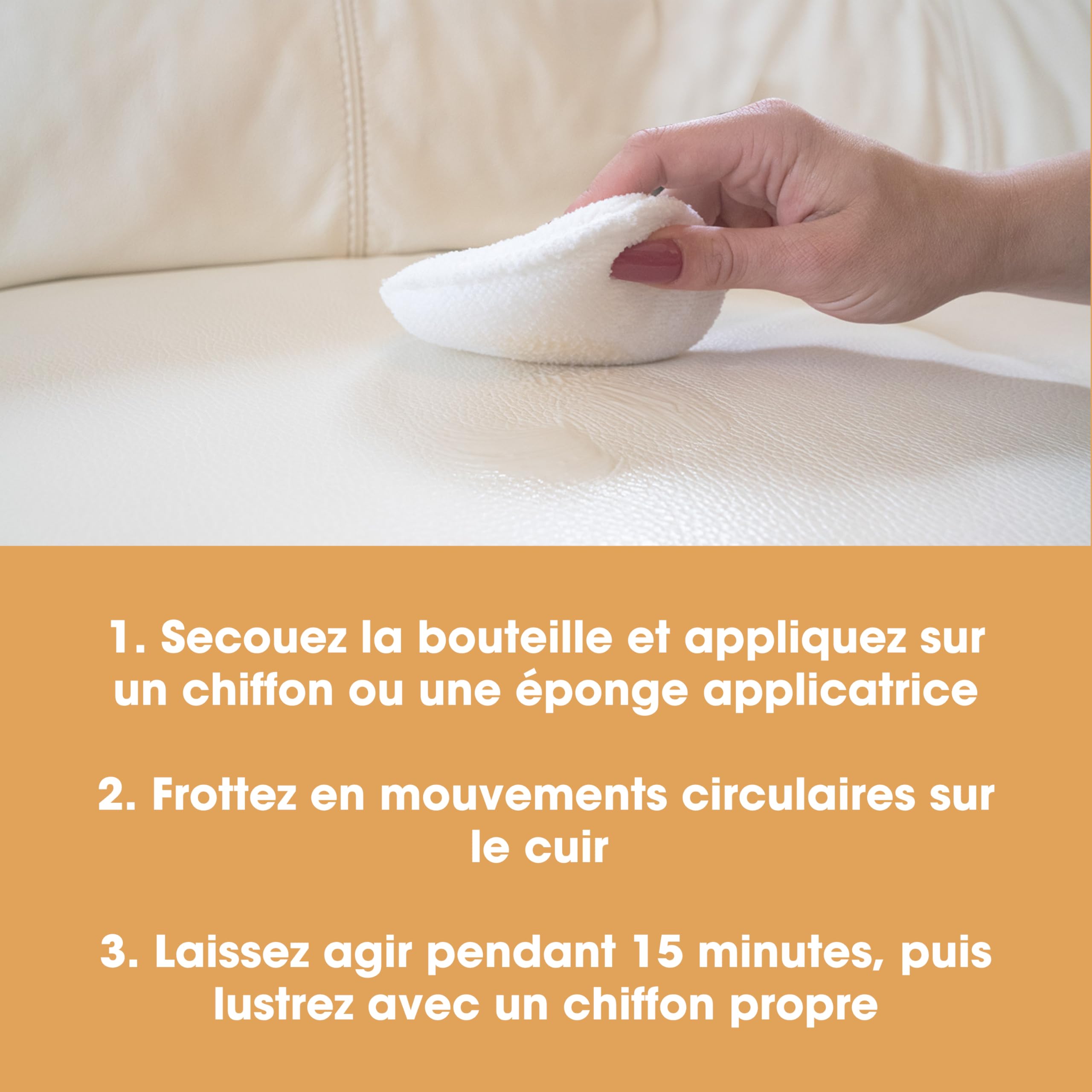 Crème Nourrissante et Protectrice pour Canapés - Nourrit, Hydrate et Protège le Cuir - Rénove les Canapés, Conditionne le Cuir de Voiture – Tous Types et Couleurs de Cuirs - Furniture Clinic – 500 ml
