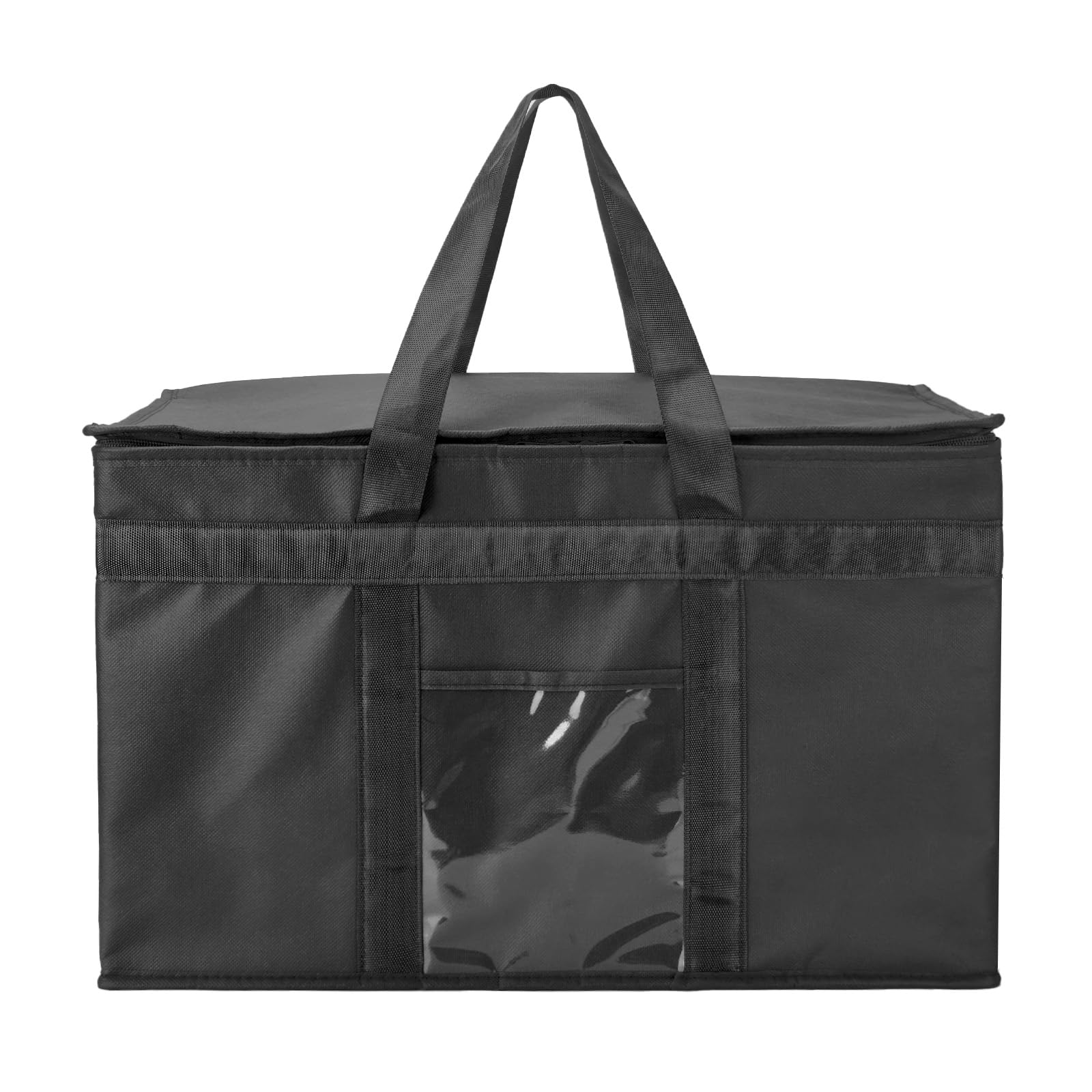 Yalin XXXL Large Insulated Cooler Bag, Styrofoam Cooler for Keeping Food Warm or Cold, Reusable Double Zipper Food Delivery Bag for Food Shopping, 58 cm W x 38 cm H x 35 cm D, blackone, XXL, Classic