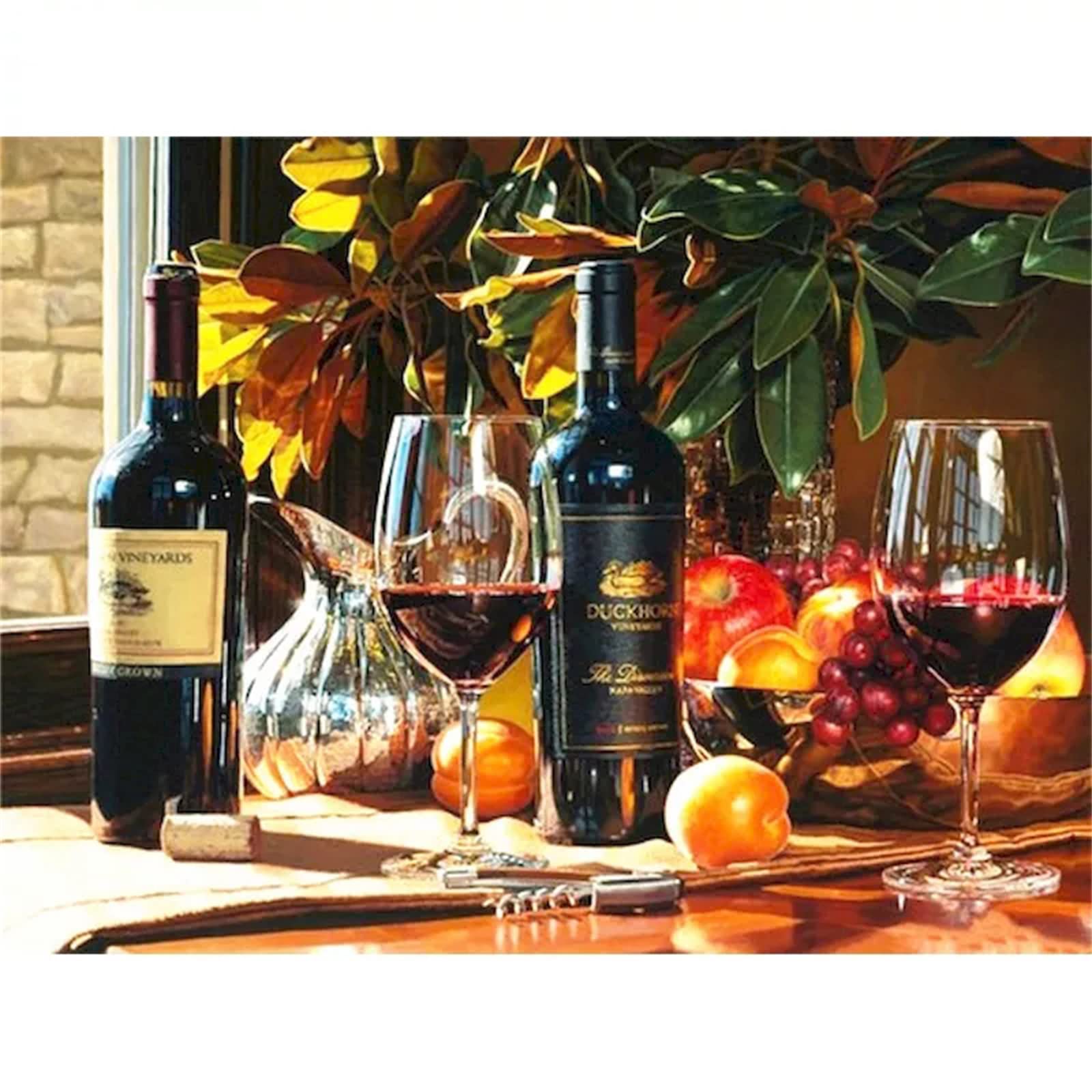 Dipingere con i numeri - Bicchiere Di Vino E Bella Vista – Figured'Art