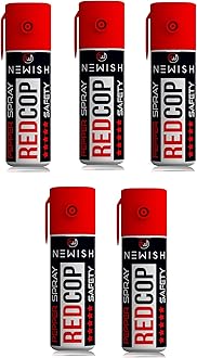 Newish Self Defence Pepper Spray for Women & Men - 55 ML (Pack of 5) | Powerful Long Range 15 ft Safety Spray for Night Travel, Commuting & Outdoor Use | Pocket-Sized, Quick-Action, Legal